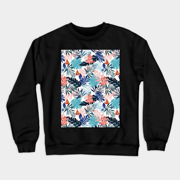 Surreal Toucans & Flamingos Crewneck Sweatshirt by Unalome_Designs